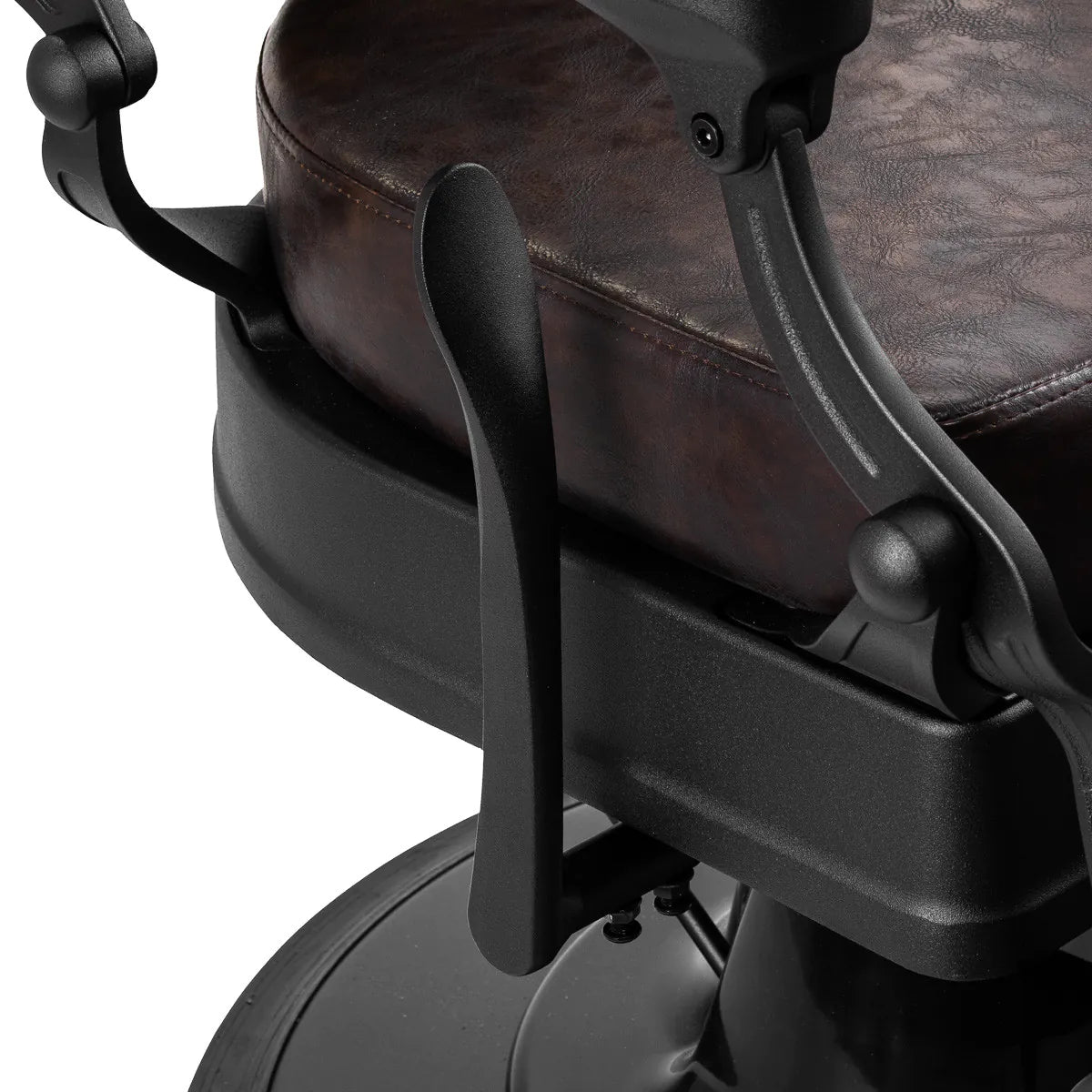 Barbershop chair Gabbiano President brown with black frame