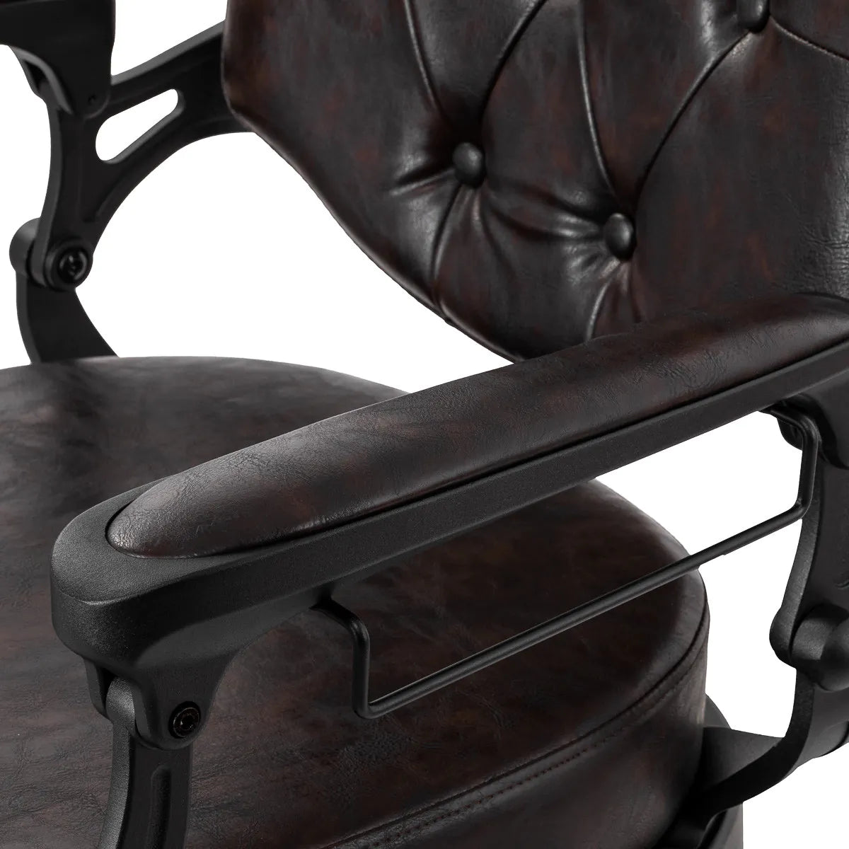 Barbershop chair Gabbiano President brown with black frame