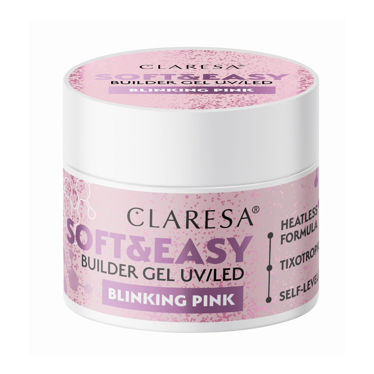 Claresa stavební gel Soft&Easy gel blinking pink 45g