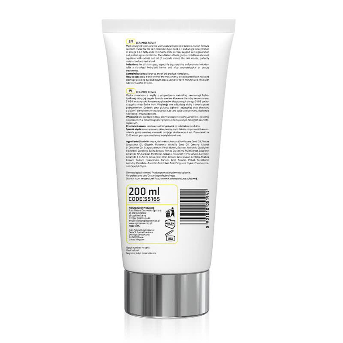 Apis CERAMIDE REPAIR Regenerační maska s ceramidy a beta glukanem 200 ml