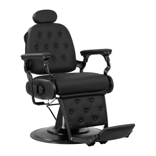 Black Gabbiano Francesco Hairdressing Chair with Black Frame