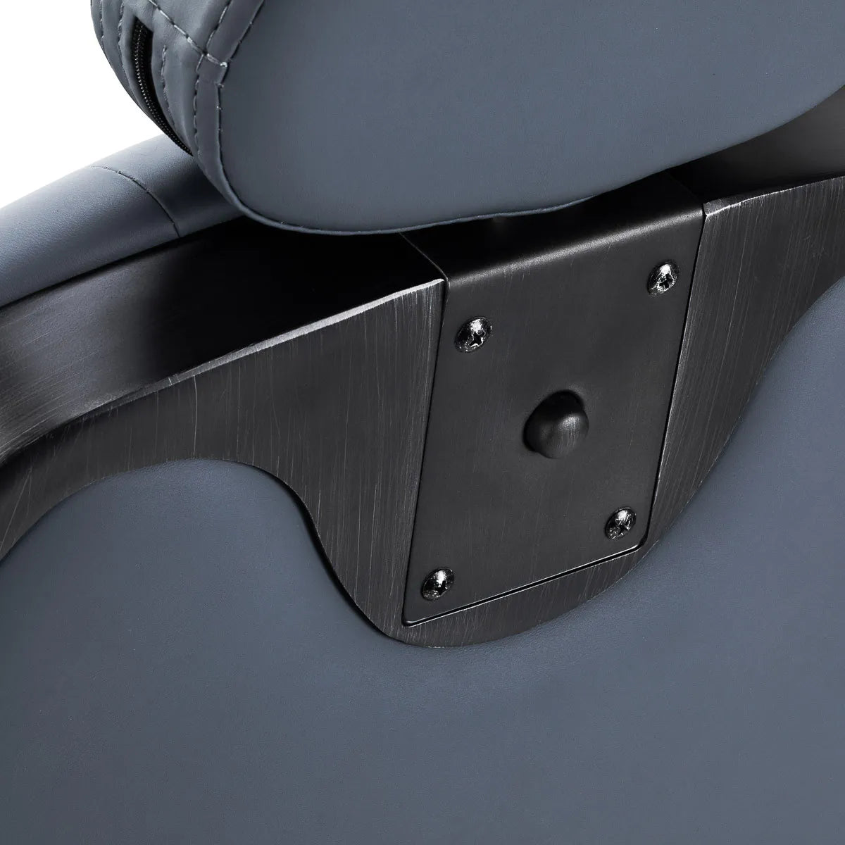 Gabbiano Francesco barber chair in graphite with brushed black frame