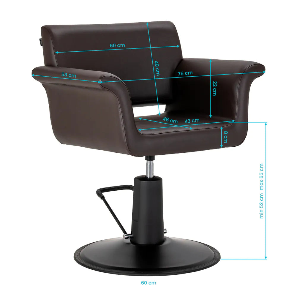 Friseurstuhl Gabbiano Lucca braun