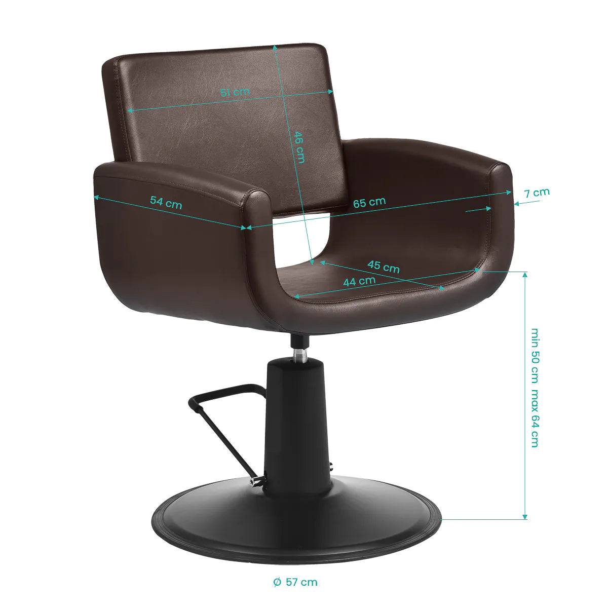Gabbiano Mataro hairdressing chair brown