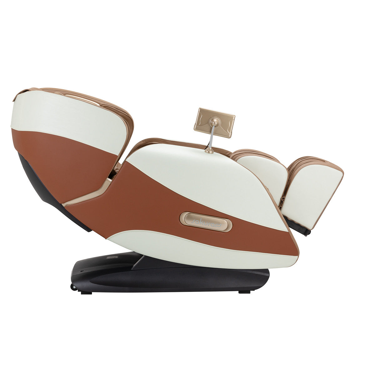 Masážní křeslo Sakura Luxury 808 v bílé a béžové barvě
