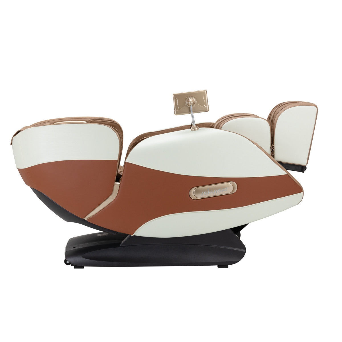 Masážní křeslo Sakura Luxury 808 v bílé a béžové barvě