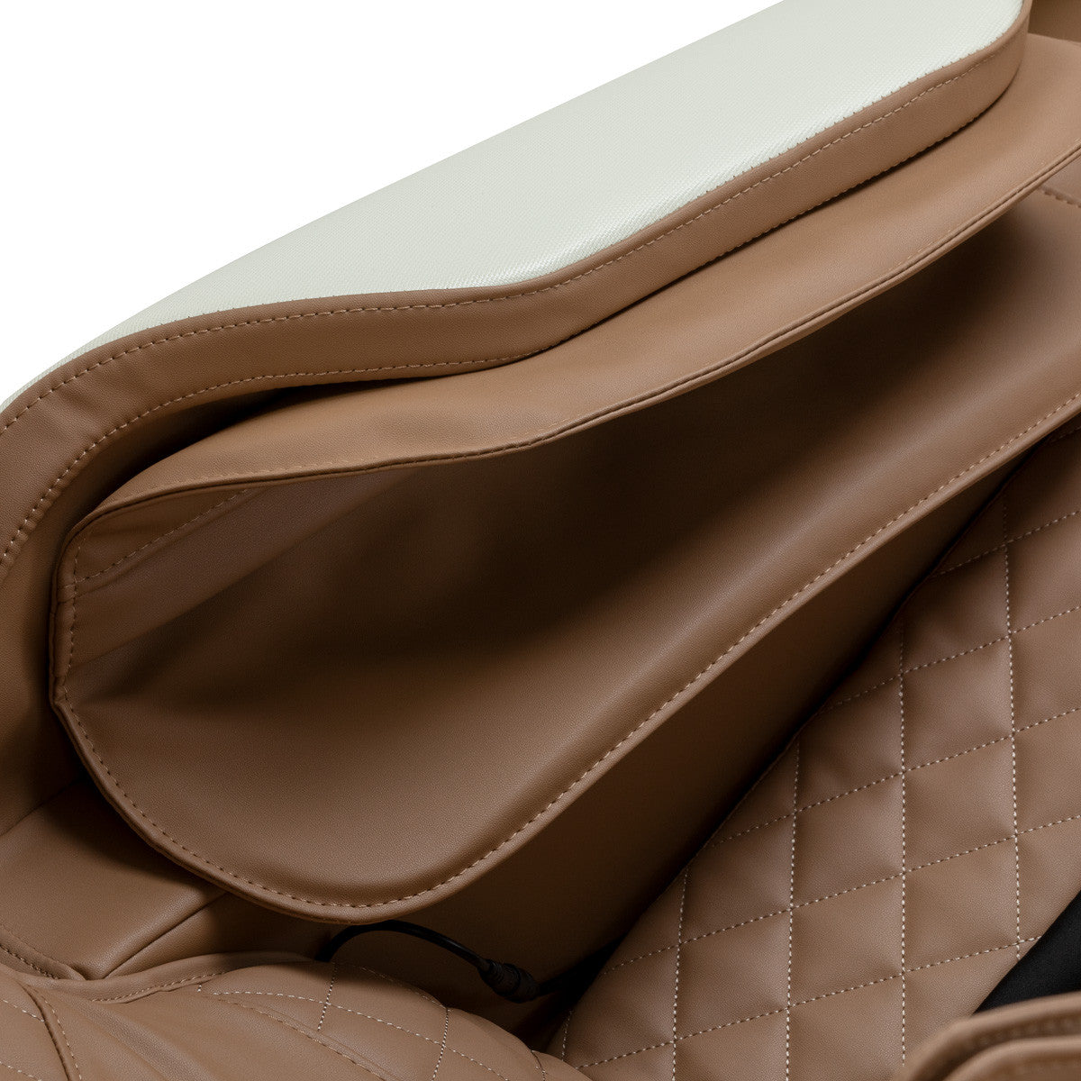 Masážní křeslo Sakura Luxury 808 v bílé a béžové barvě