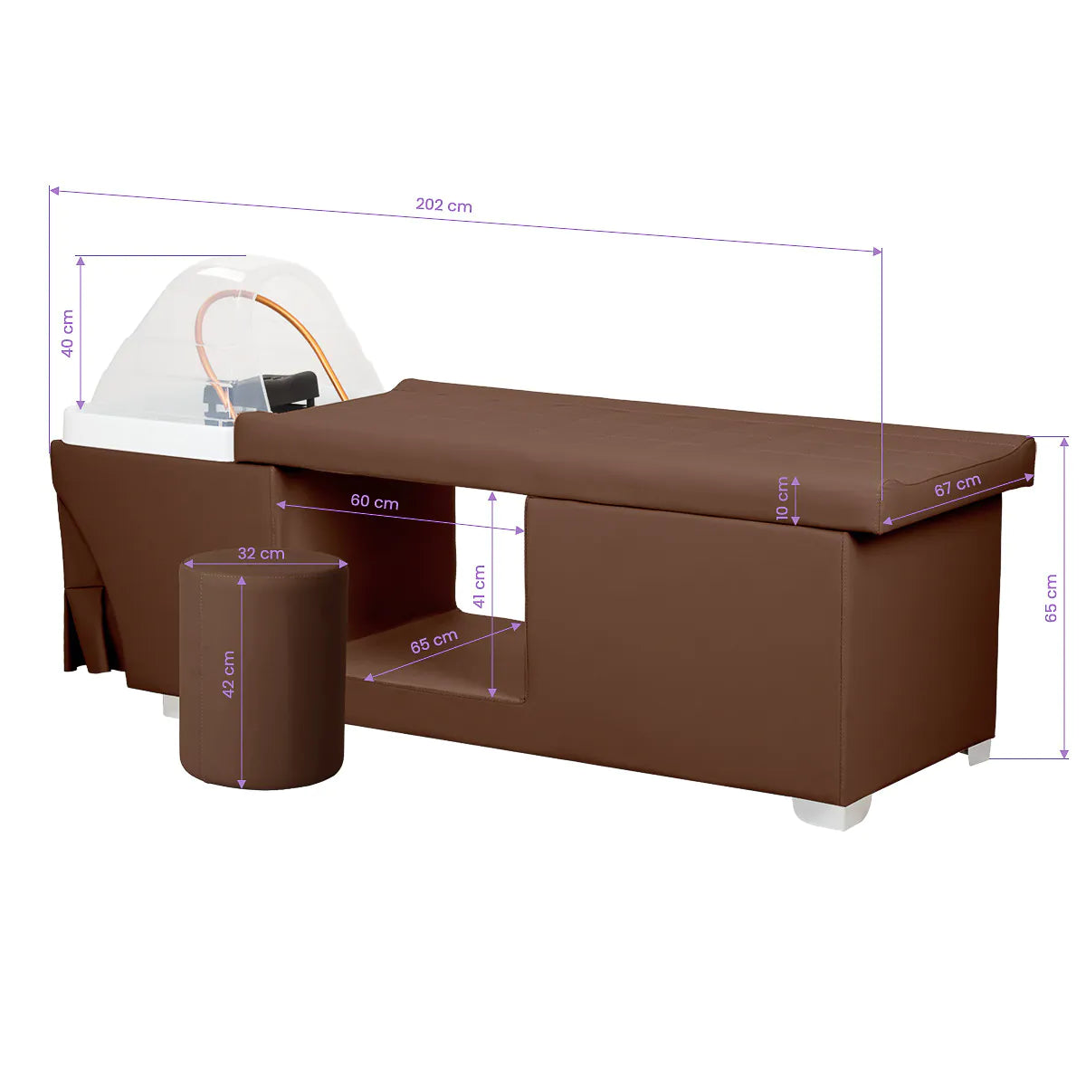 Gabbiano Head Spa Maldives hair washing bed brown