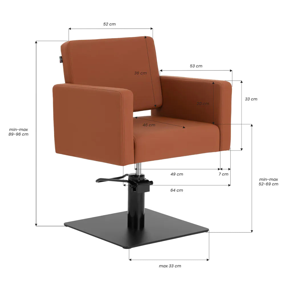 Friseurstuhl Gabbiano Vitoria braun