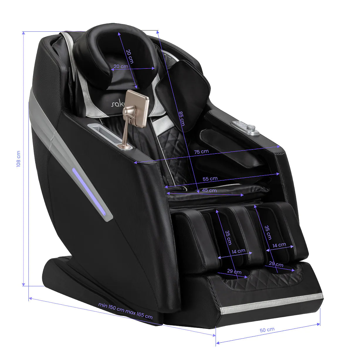 Masážní křeslo Sakura Prime 101 černé