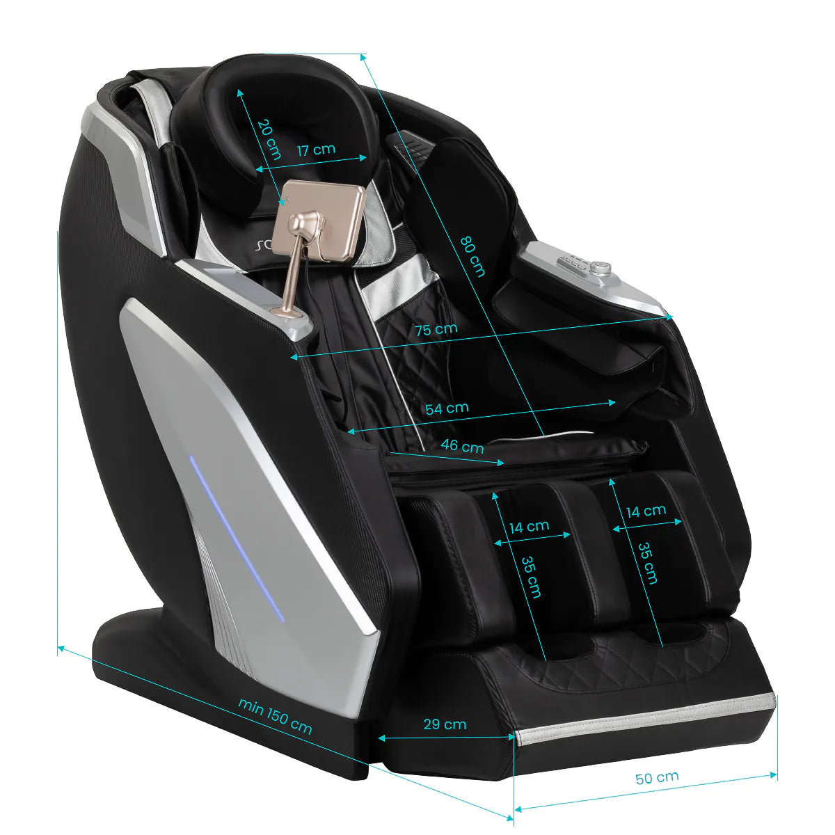 Masážní křeslo Sakura Prime 108 černé
