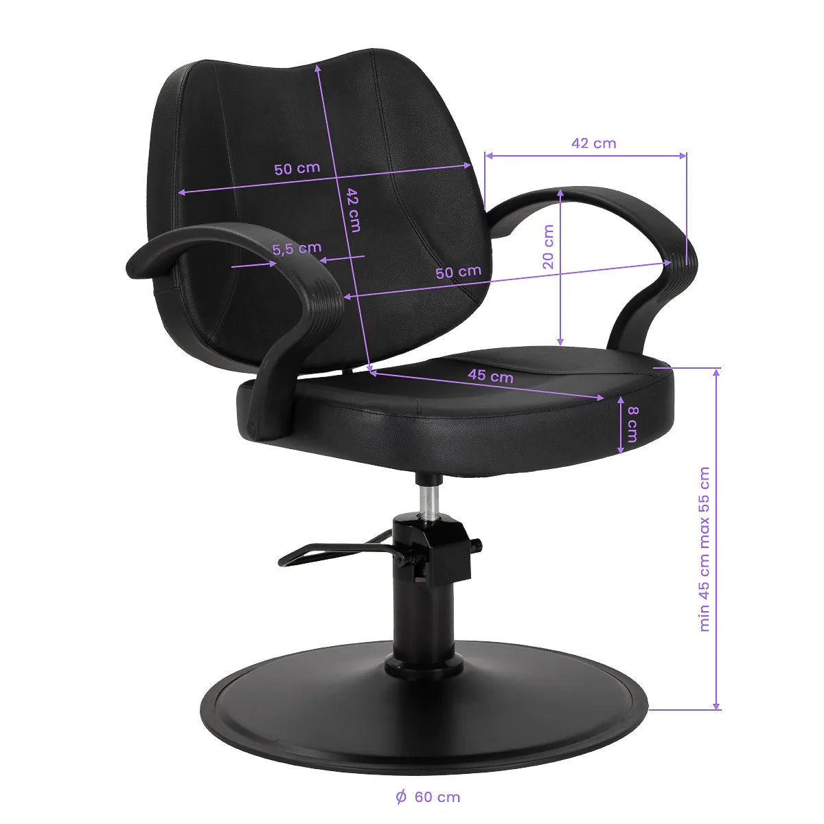 Hair System hairdressing chair A055B black