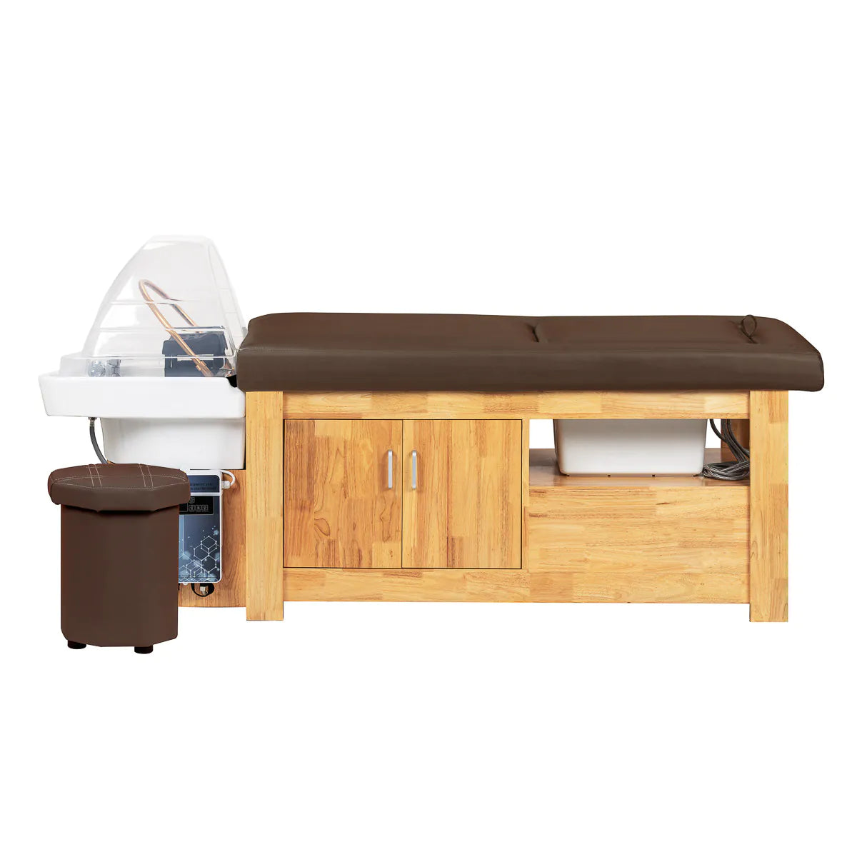 Gabbiano Head Spa Bali hair washing bed brown