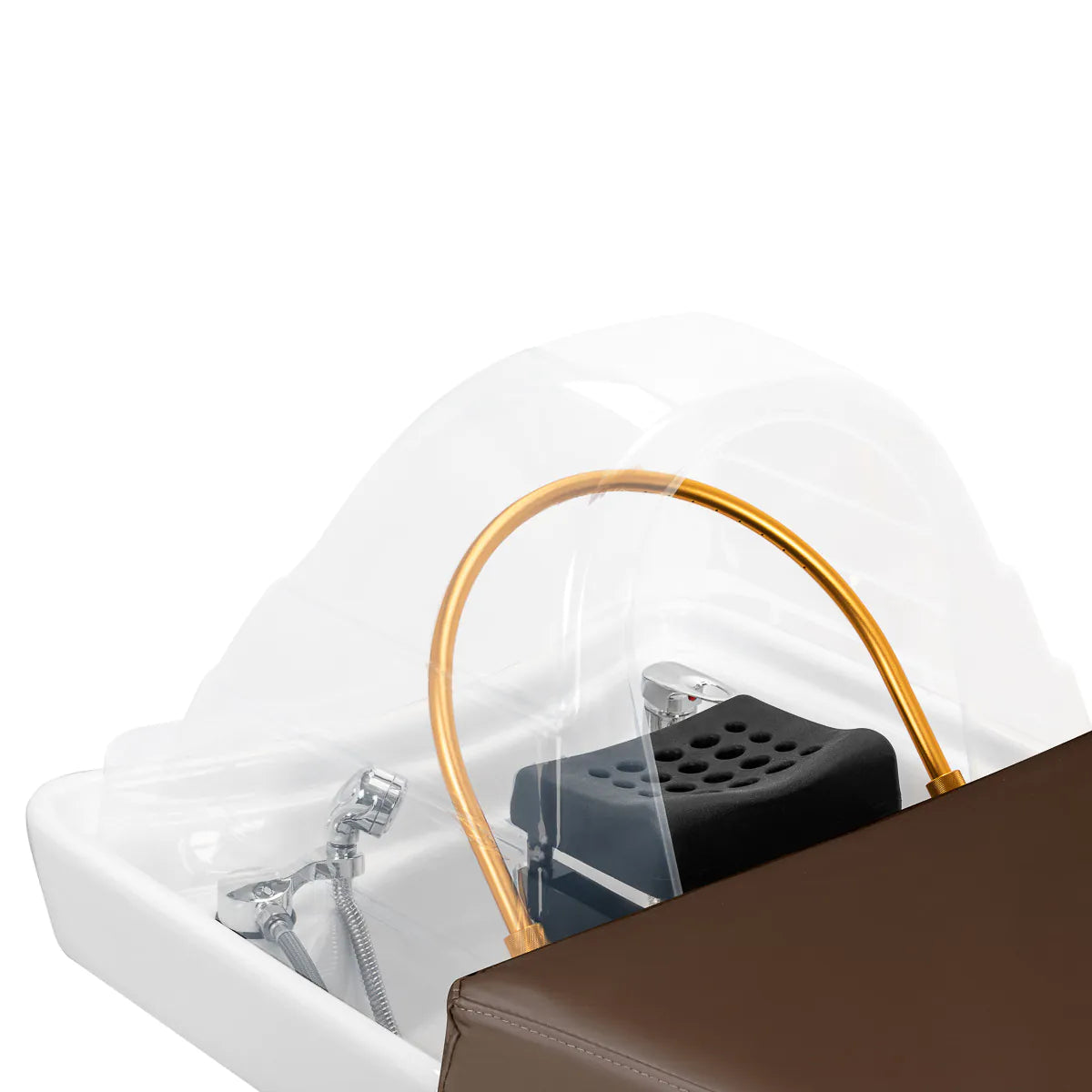Gabbiano Head Spa Bali hair washing bed brown