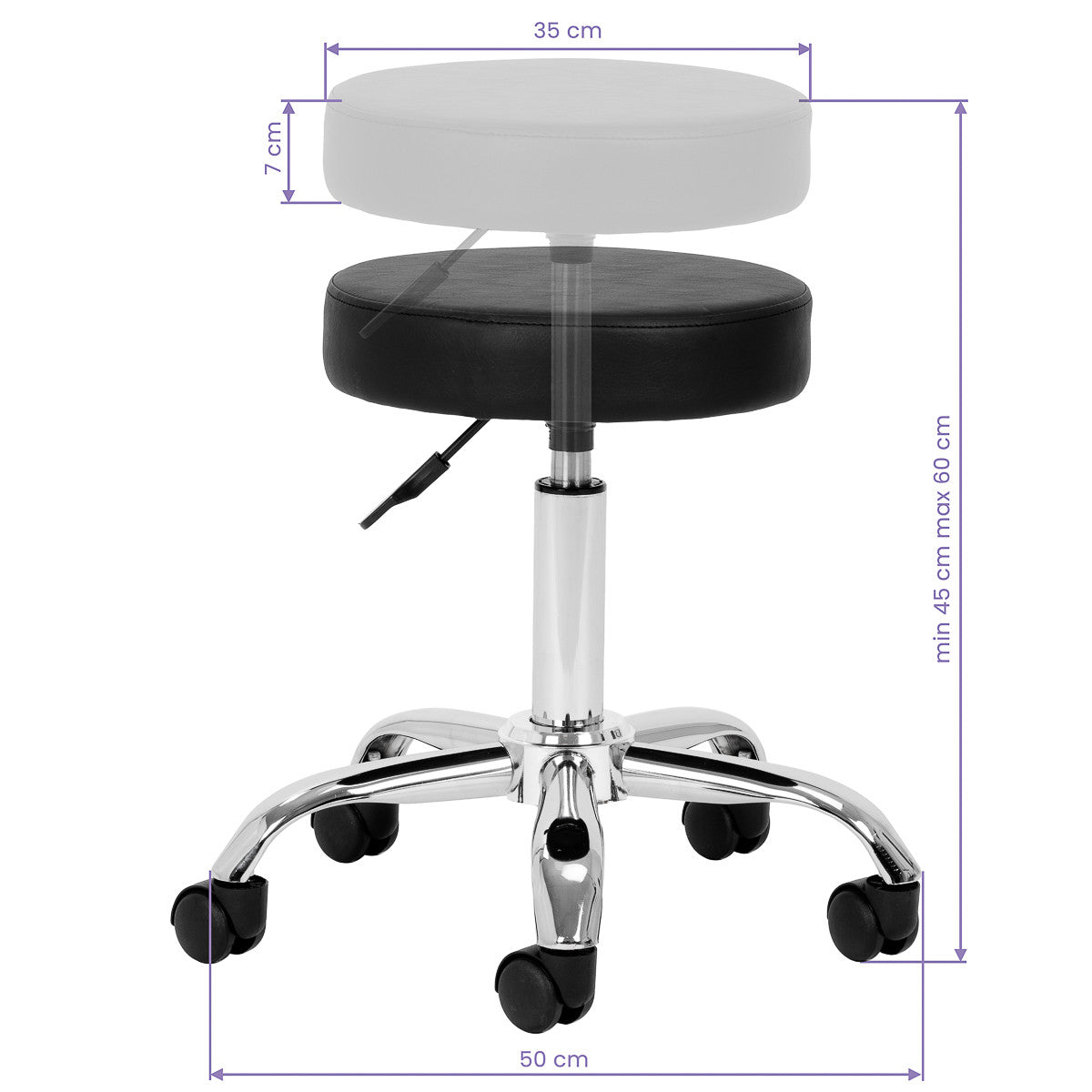 Cosmetic stool AM-310 black v