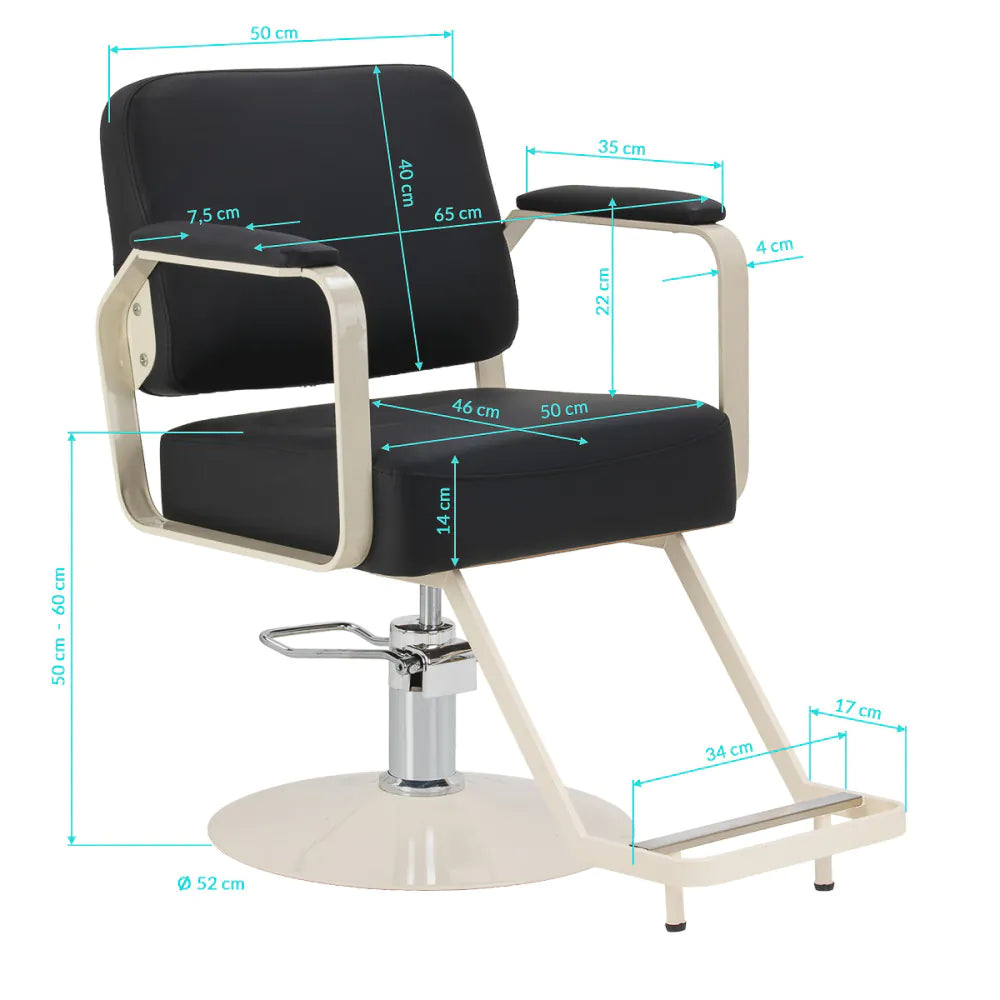 Friseurstuhl Omega Aurora schwarz