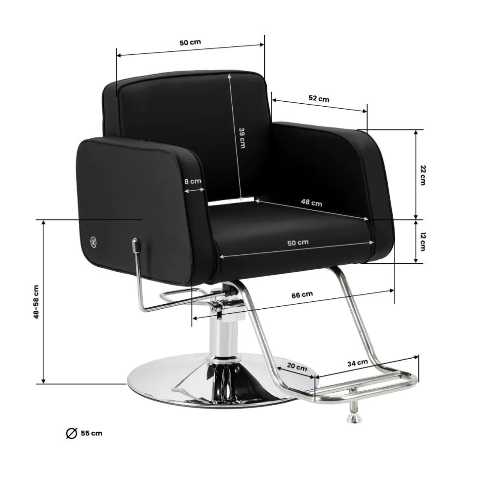 Friseurstuhl Omega Andromeda schwarz