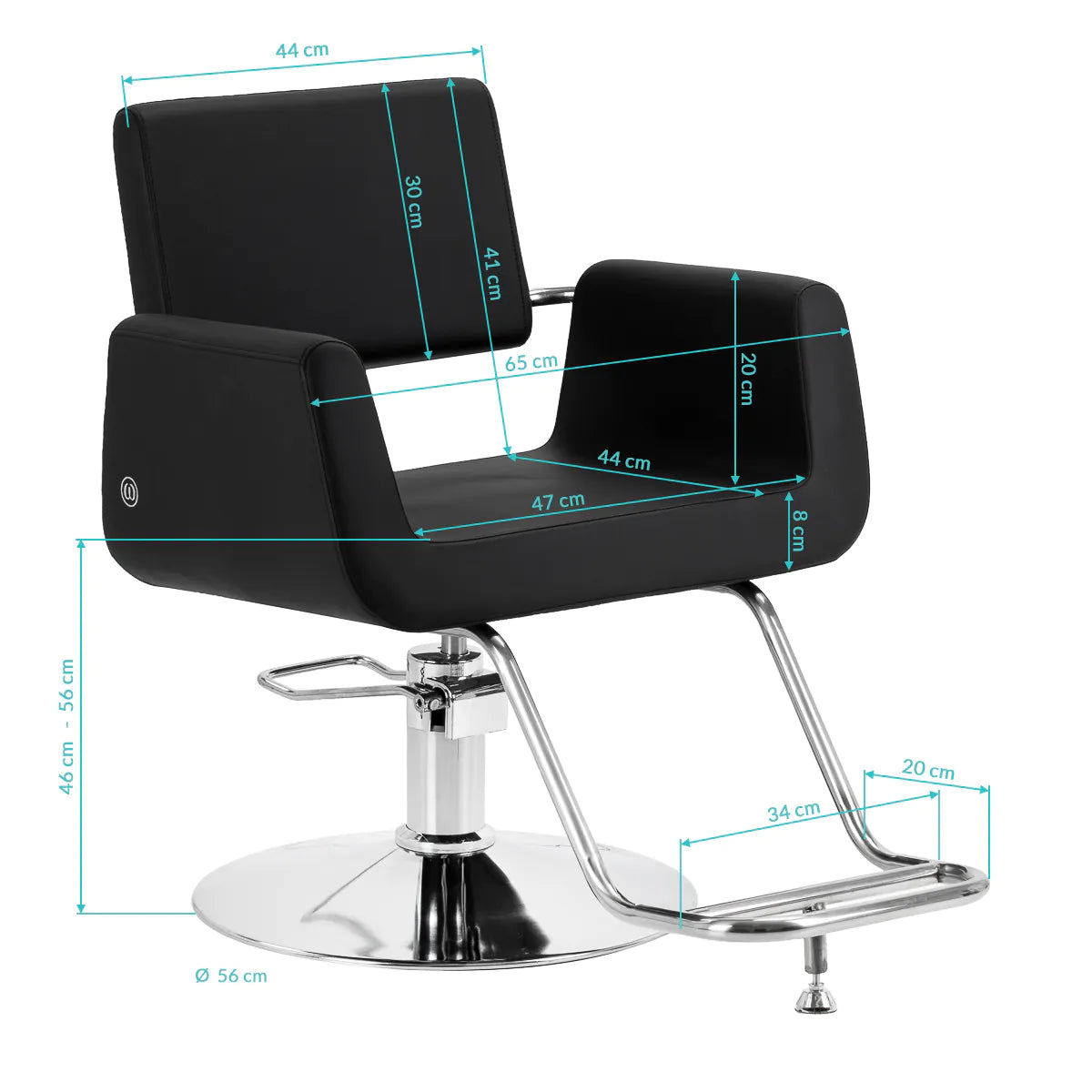 Friseurstuhl Omega Lyra schwarz