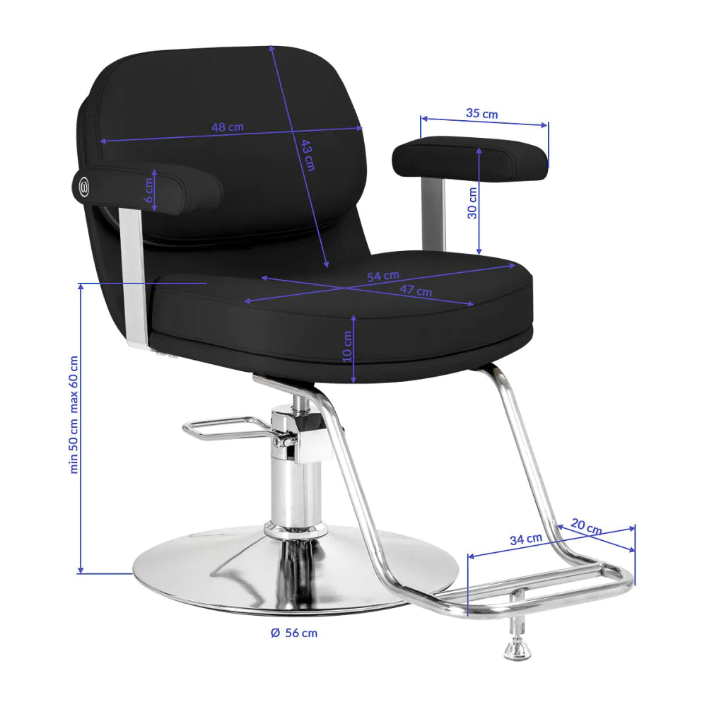 Friseurstuhl Omega Astra schwarz