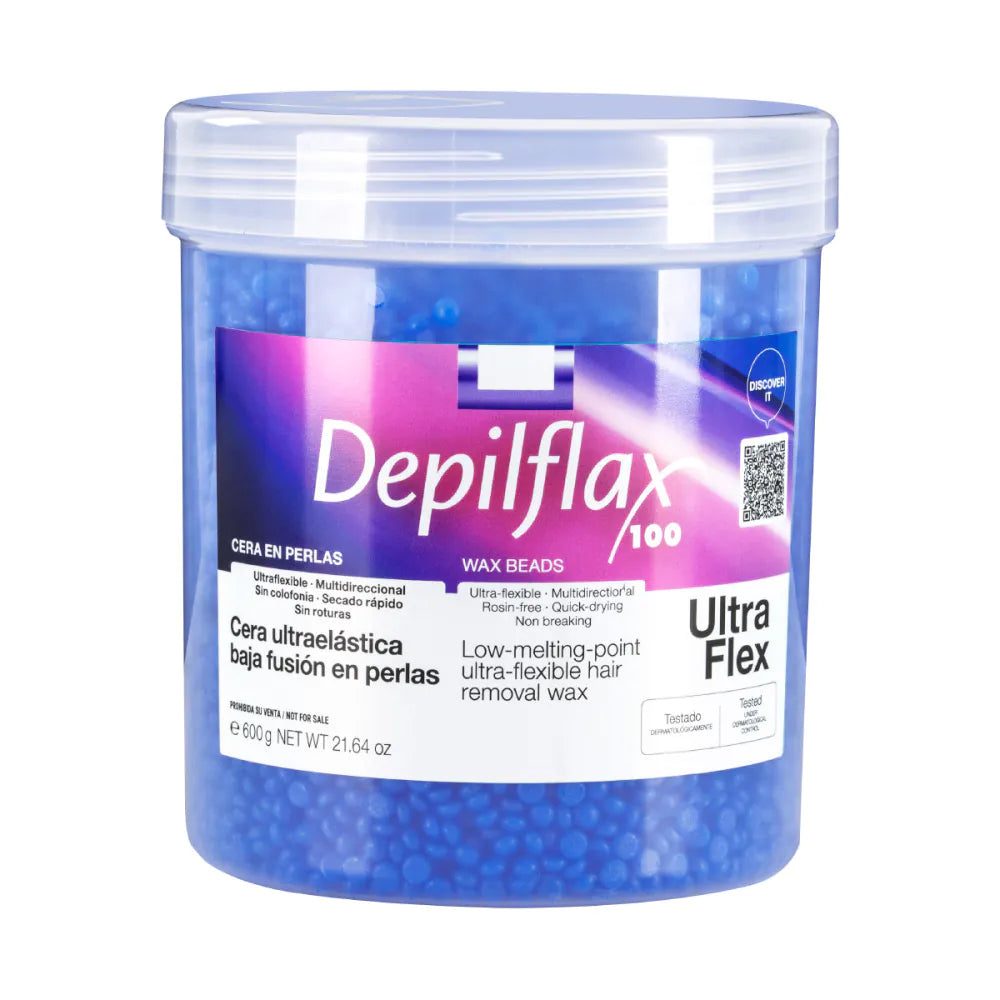 Depilflax 100 flexibles Wachs mit niedrigem Schmelzpunkt Ultraflex mauve mit Titandioxid 600g