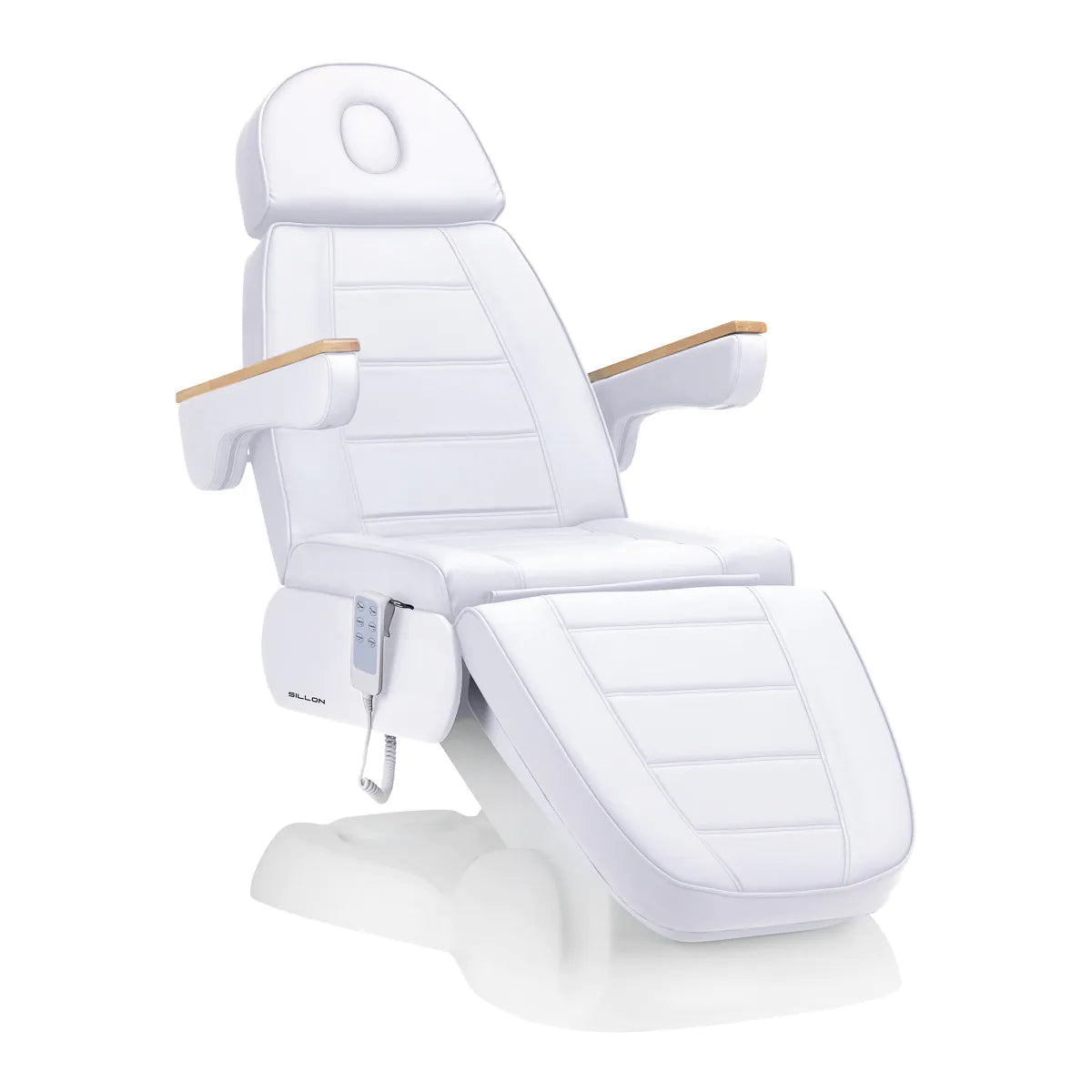 Elektrické kosmetické křeslo SILLON Lux 273b 3 motory studená bílá