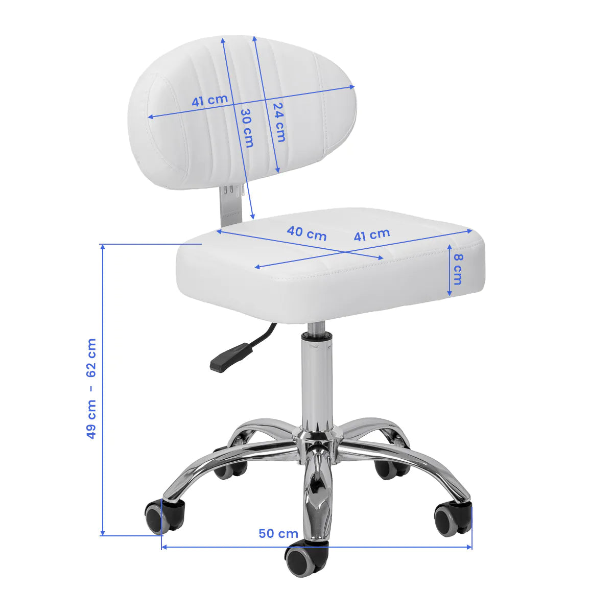 Cosmetic stool Giovanni Y08 white