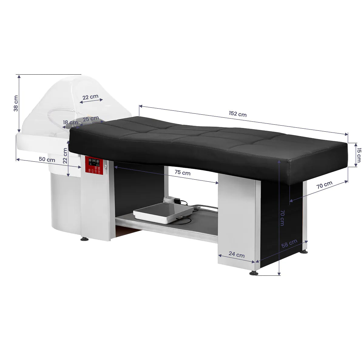 Gabbiano Waschsessel Head Spa 017 schwarz