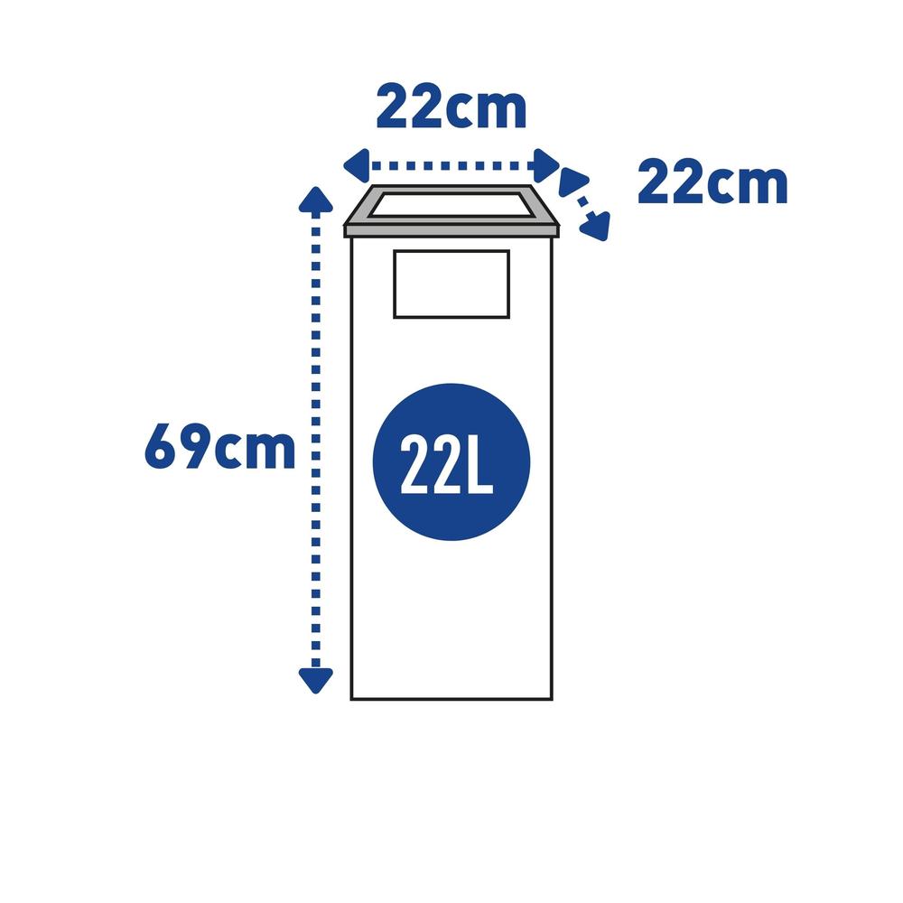 Odpadkový koš s popelníkem Mirage, černý