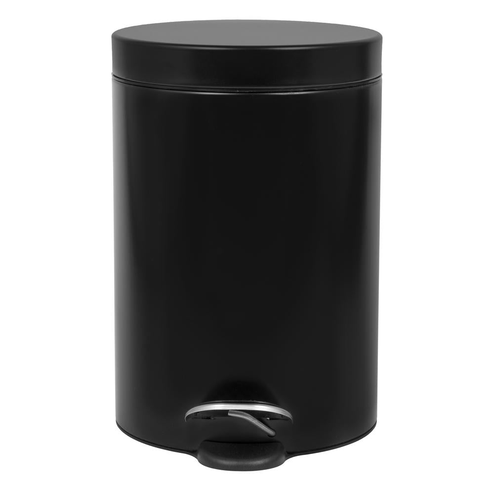 Nášlapný odpadkový koš, černý, 3l