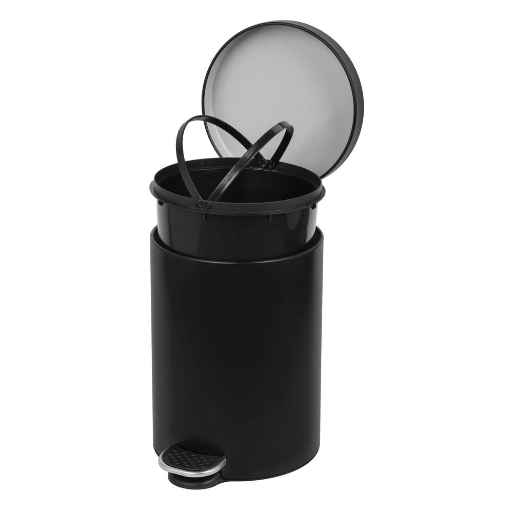 Nášlapný odpadkový koš, černý, 3l