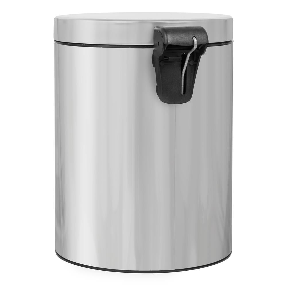 Nášlapný odpadkový koš, lesklý nerez, 5 l