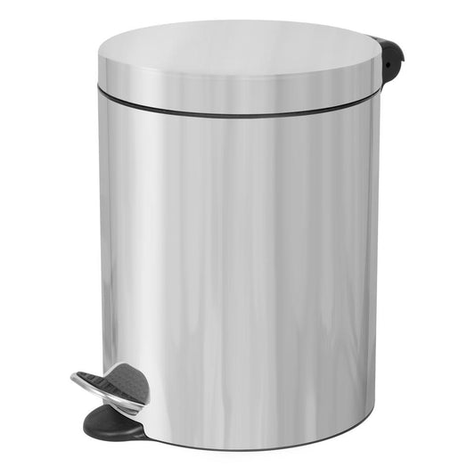 Nášlapný odpadkový koš, lesklý nerez, 5 l
