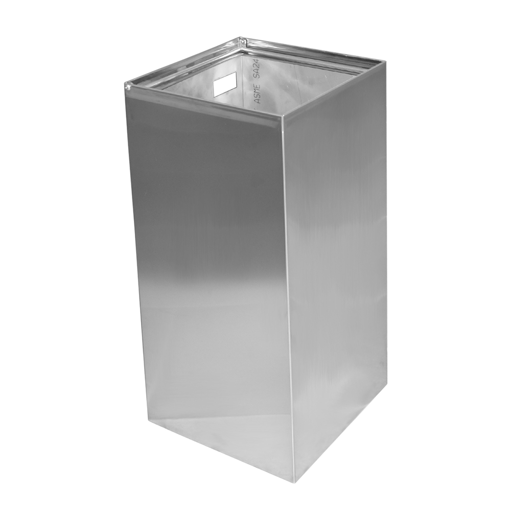 Odpadkový koš, nástěnný, 45 l, saténový