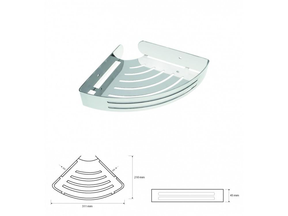 Large corner shower shelf/soap dish DESIGN