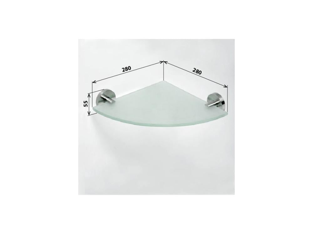 Rohová police ze SATÉNOVÉHO skla