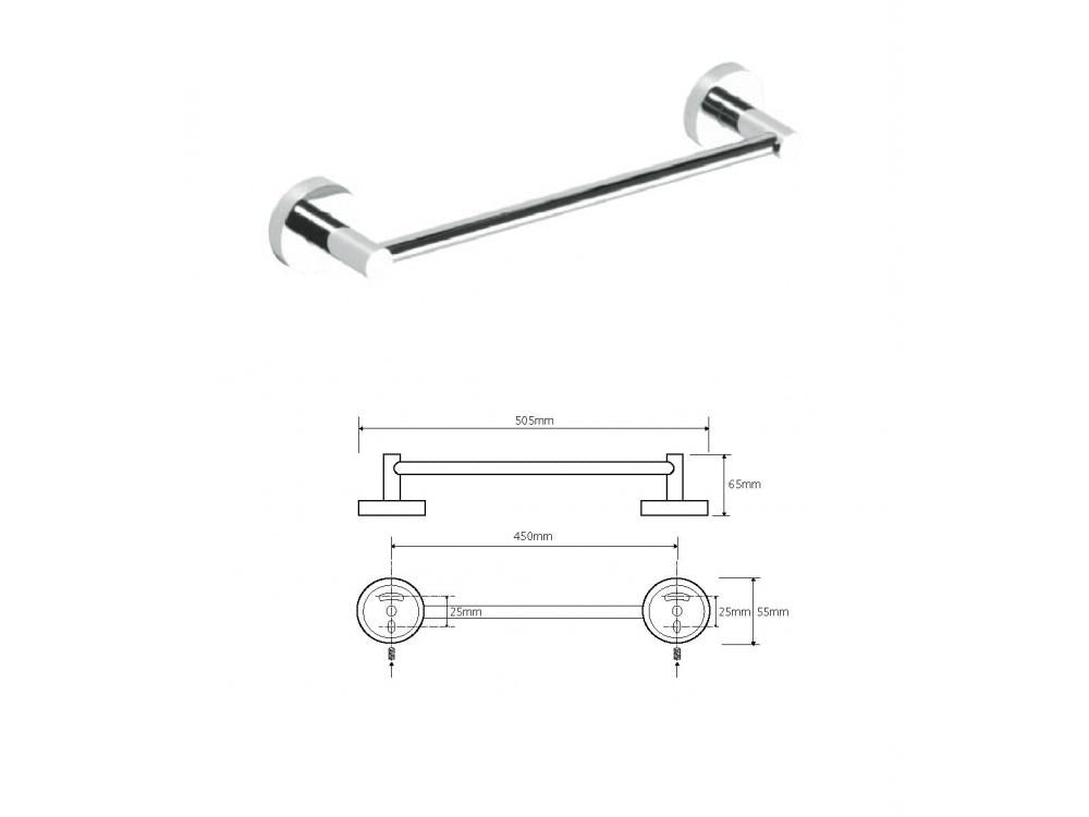 Držák ručníku MODERN A, 505 mm