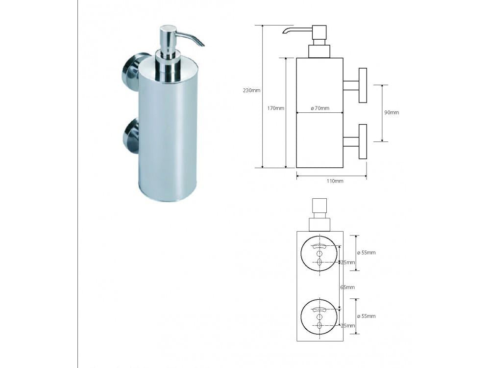 MODERNÍ dávkovač tekutého mýdla, 550 ml