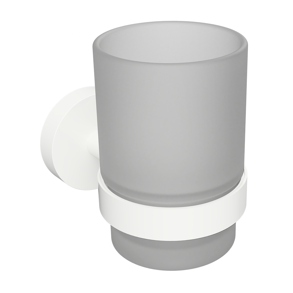 Holder for brushes and pastes with 1 glass WHITE