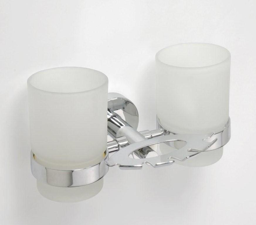 Stojan na zubní kartáček a zubní pastu se 2 skleničkami MODERN