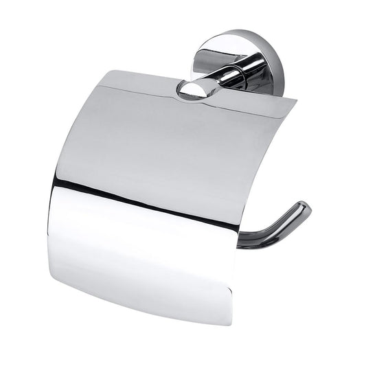 Toilet paper holder with MODERN cover, upper handle, right-hand side