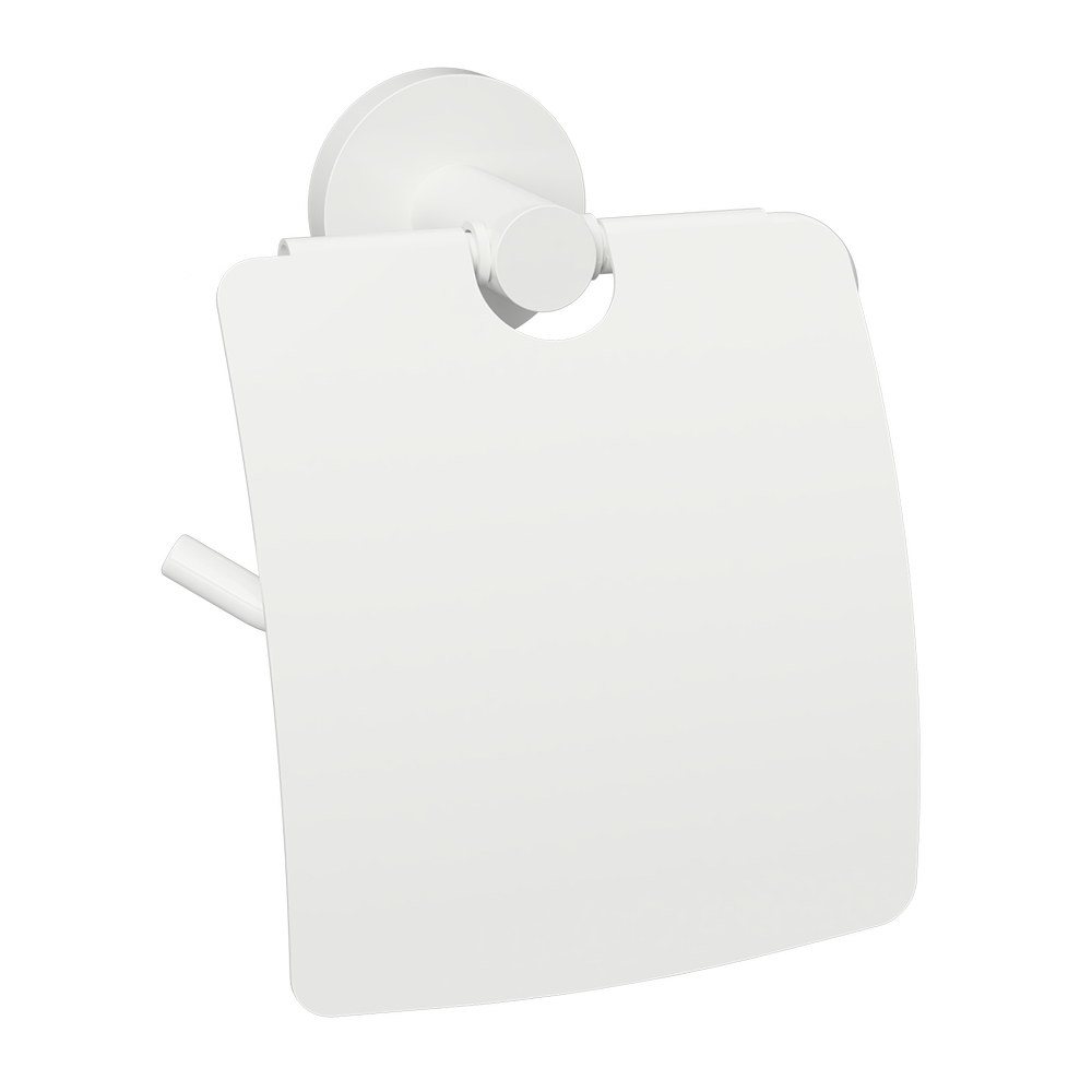 Toilet paper holder with cover WHITE