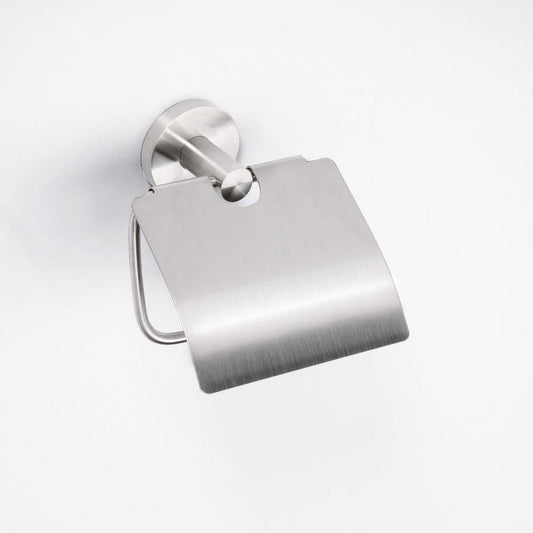 Toilet paper holder with SATIN cover