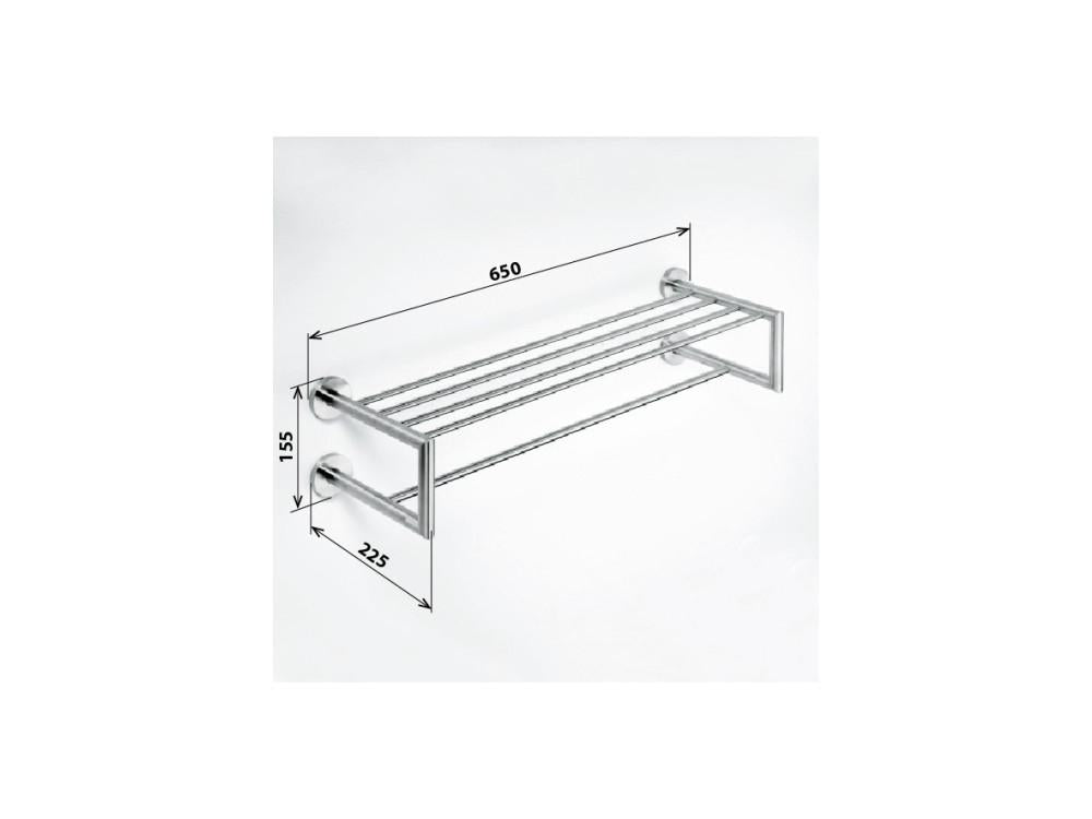Dvojitý držák na ručníky SATIN, 655 mm