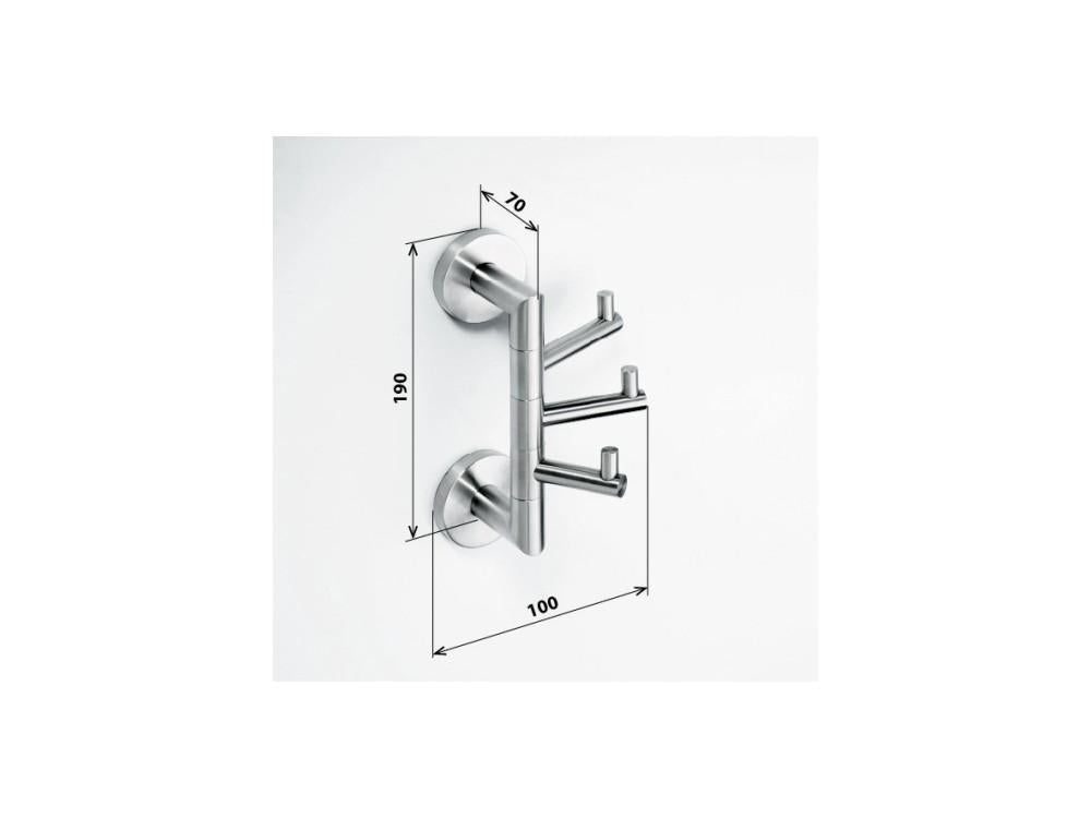 SATIN otočný trojhák, 190 mm