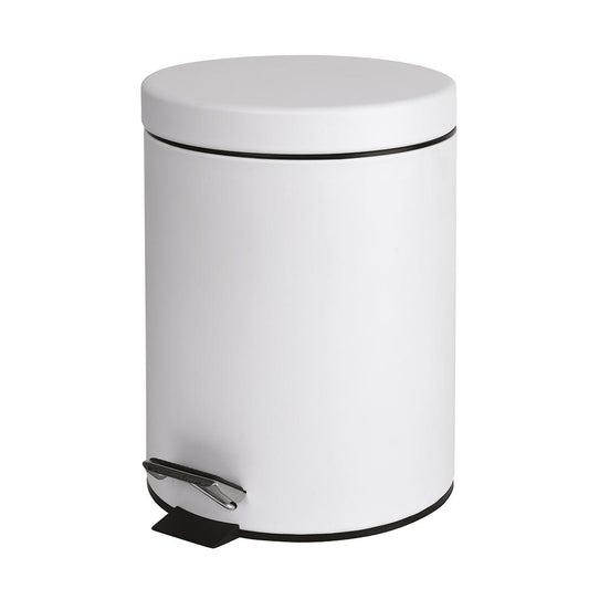 Nášlapný odpadkový koš, bílý, 5 l