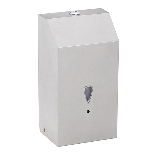 Automatic liquid soap/disinfectant dispenser, stainless steel, 1,100 ml