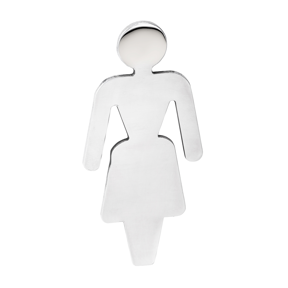 Piktogram - dámská toaleta B, nerez lesk