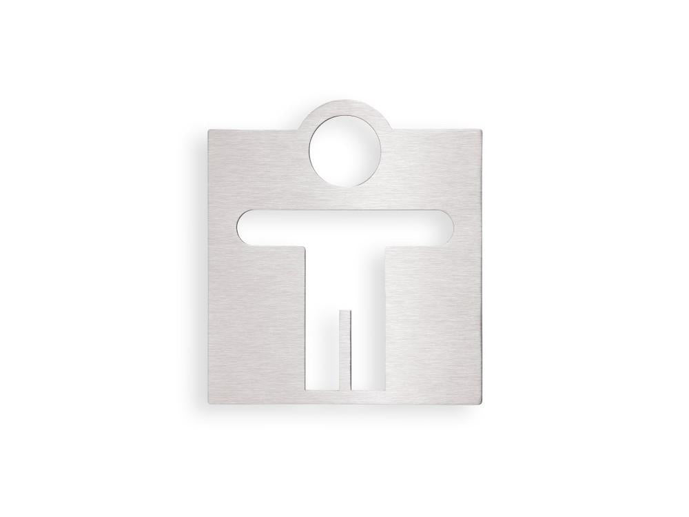 Piktogram - WC pánové, nerez lesk