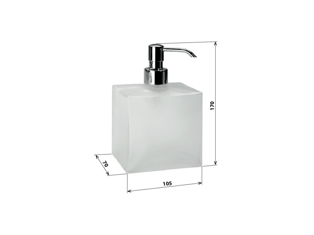 SQUARE dávkovač tekutého mýdla, 230 ml, volně stojící