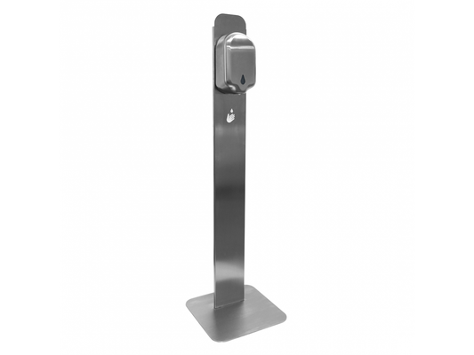 Automatic disinfectant dispenser with stand, silver matt